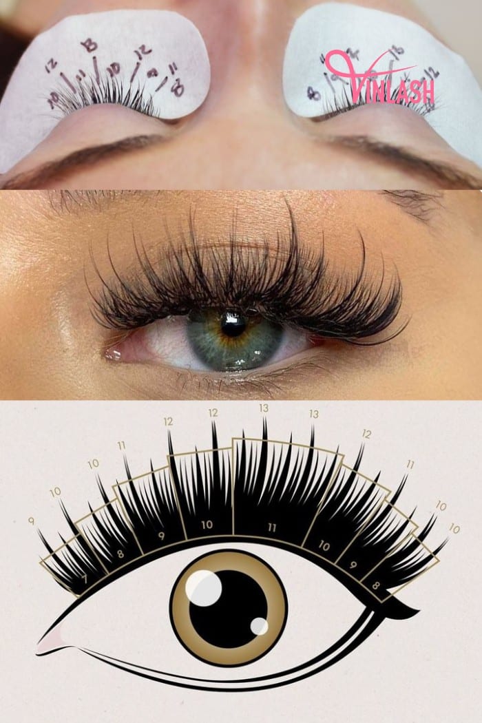 سبک های کاشت مژه ویسپی 2 نمونه مژه ویسپس با اکستنشنهای نازک