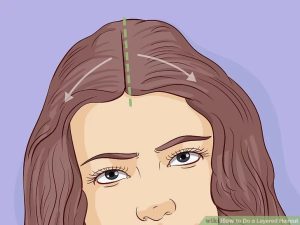 کوتاهی موی لیر در خانه 10 جدا کردن مو از وسط