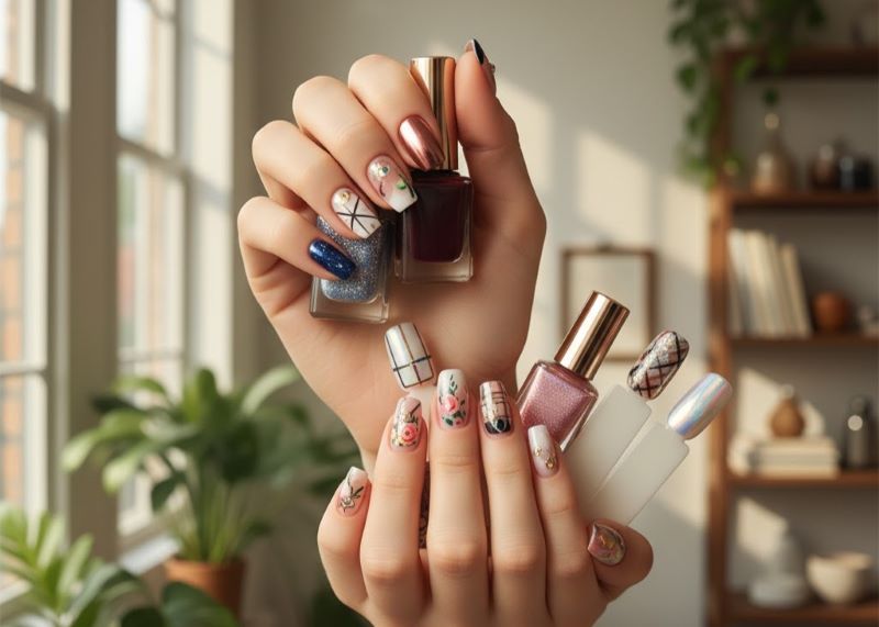۱۳ ایده شیک و فانتزی برای جلوه‌ای بی‌ نظیر ناخن‌ها