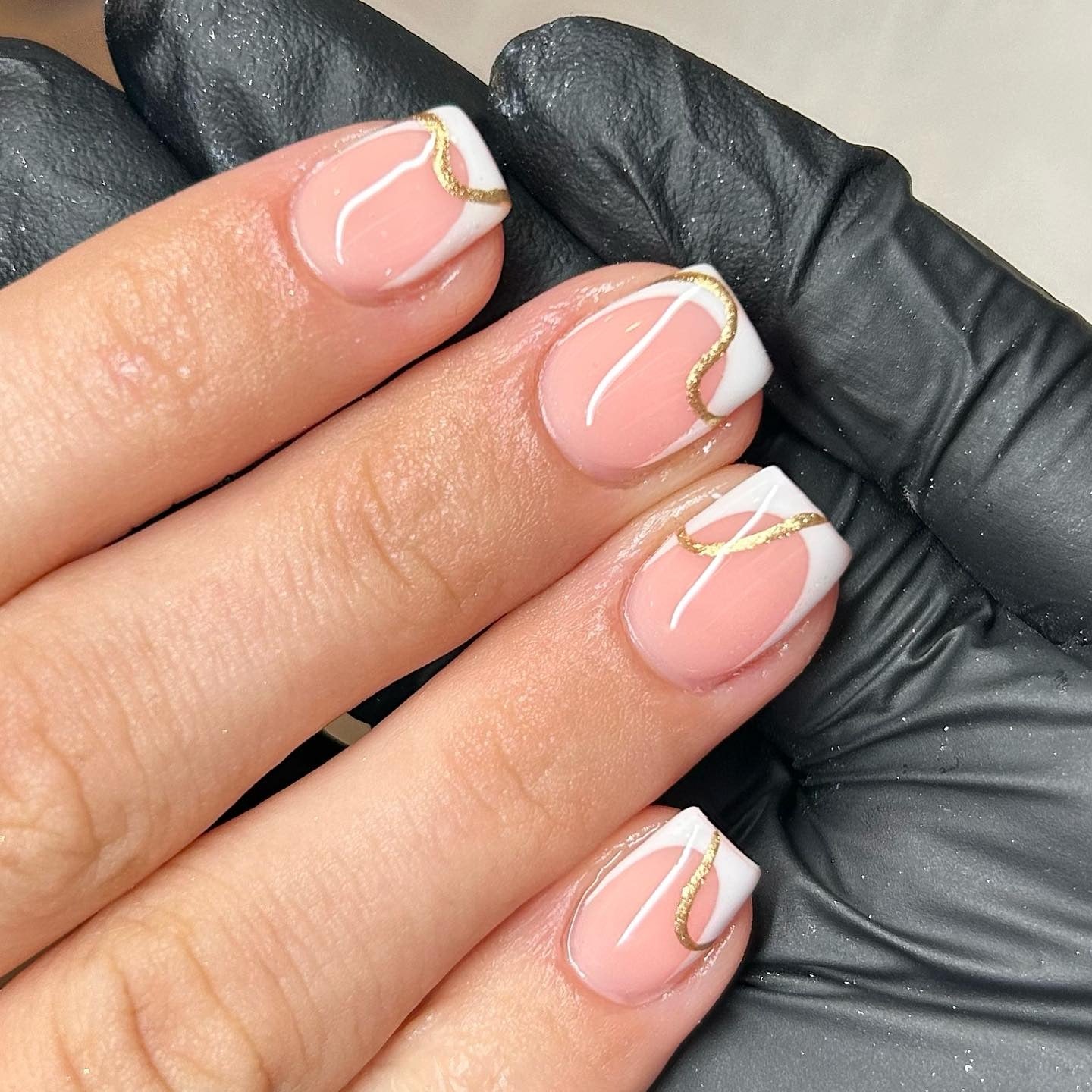 Golden Whisper French Swirls