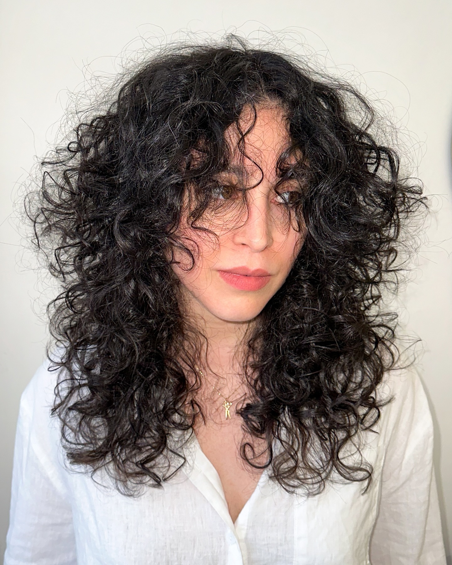 23. Shaggy Curly Cut with Defined Layers