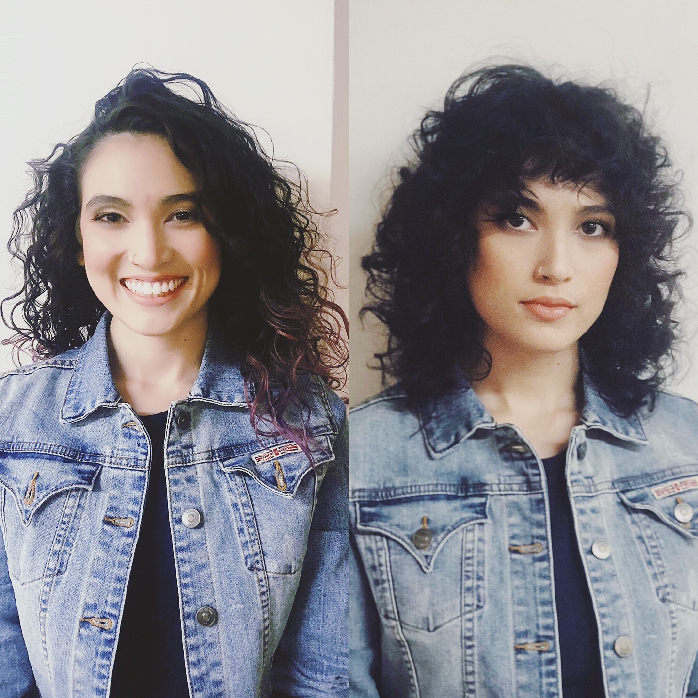 9. Shaggy Curly Haircut with Bangs