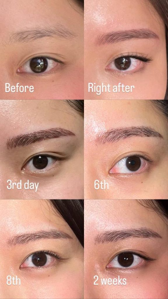 microblading first timer day 1 14 proces