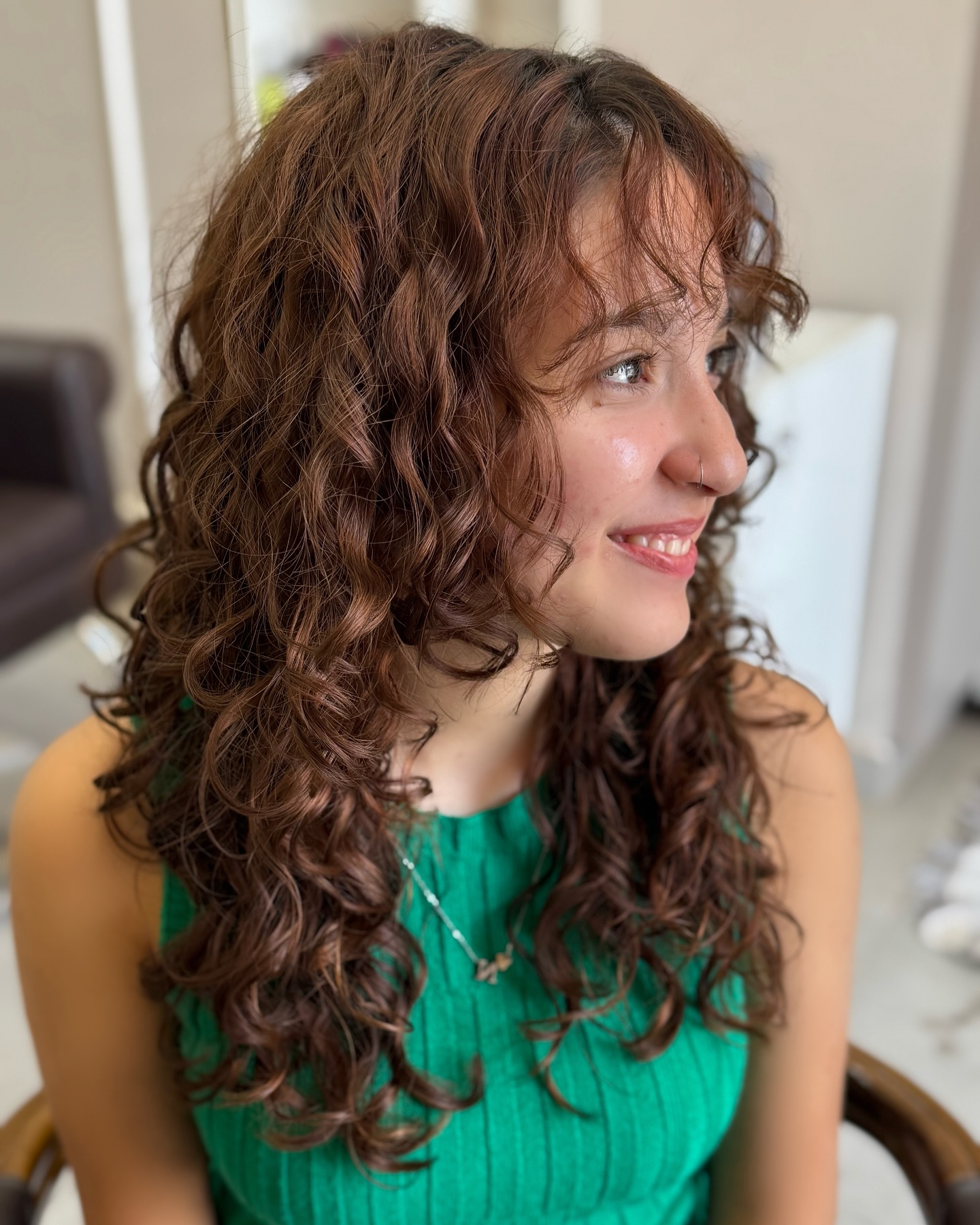 8. Shaggy Curly Hair with Defined Waves