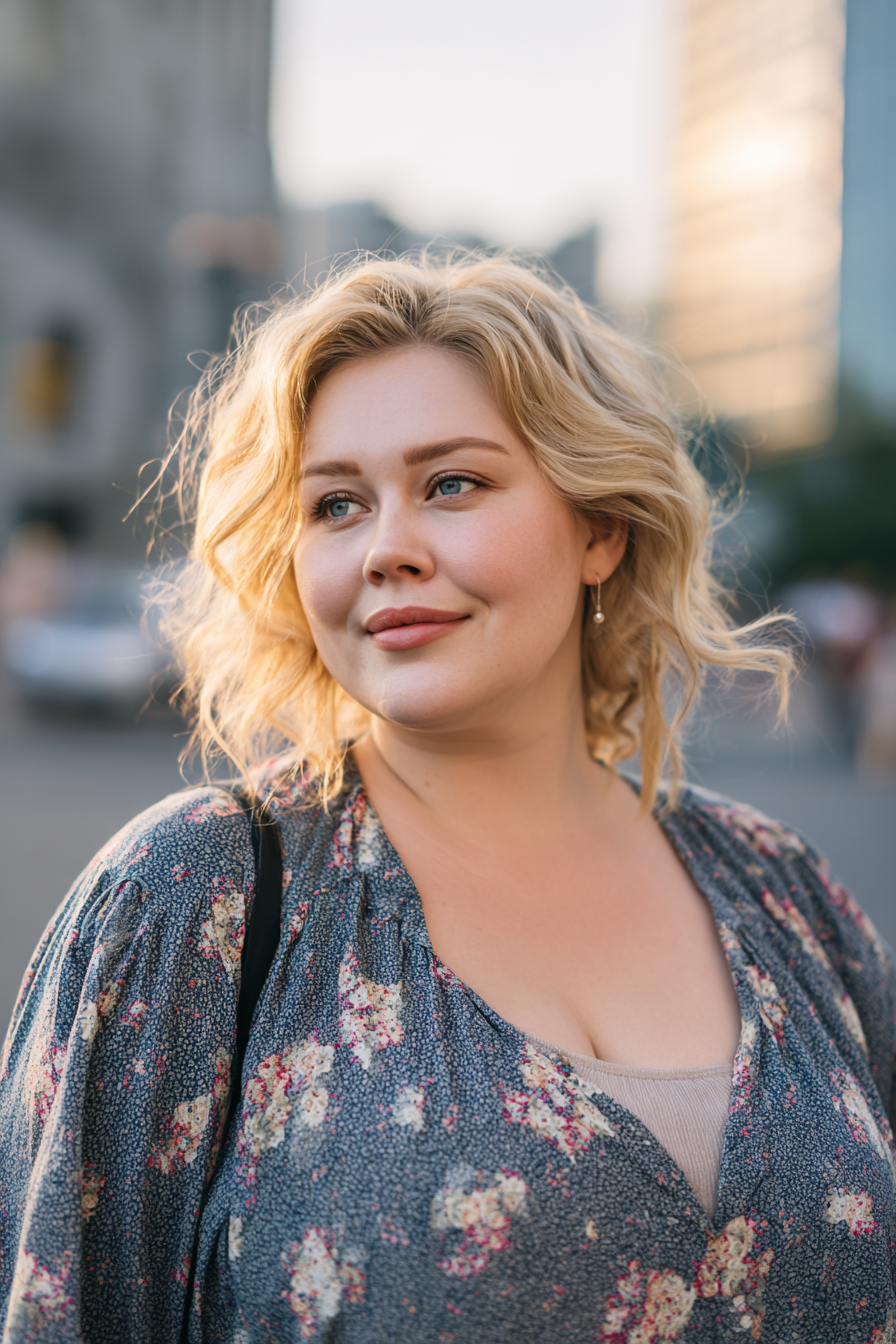 مدل موی کم پشت با فرق کج